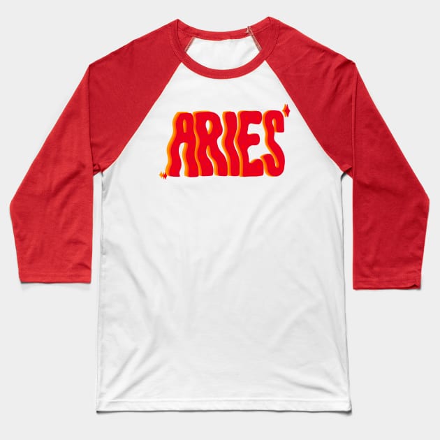 Aries Baseball T-Shirt by Doodle by Meg